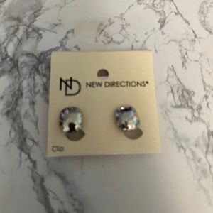 Clip on silver earrings